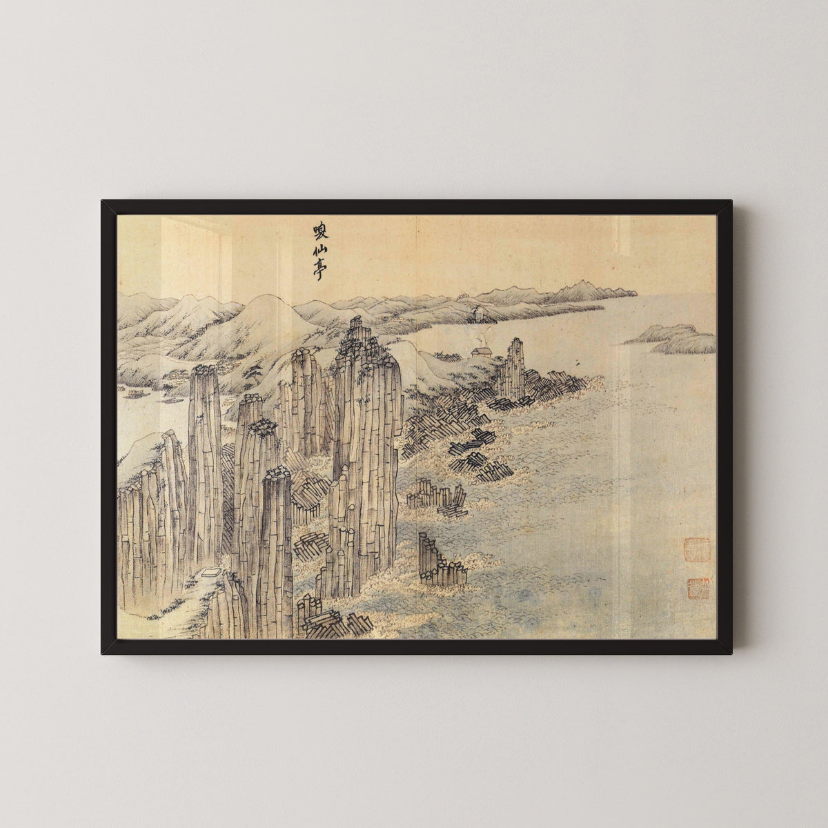 Kim Hong-do (Danwon) — Album of Four Districts around Mt. Geumgang: Hwanseonjeong | Korean Painting Art Print