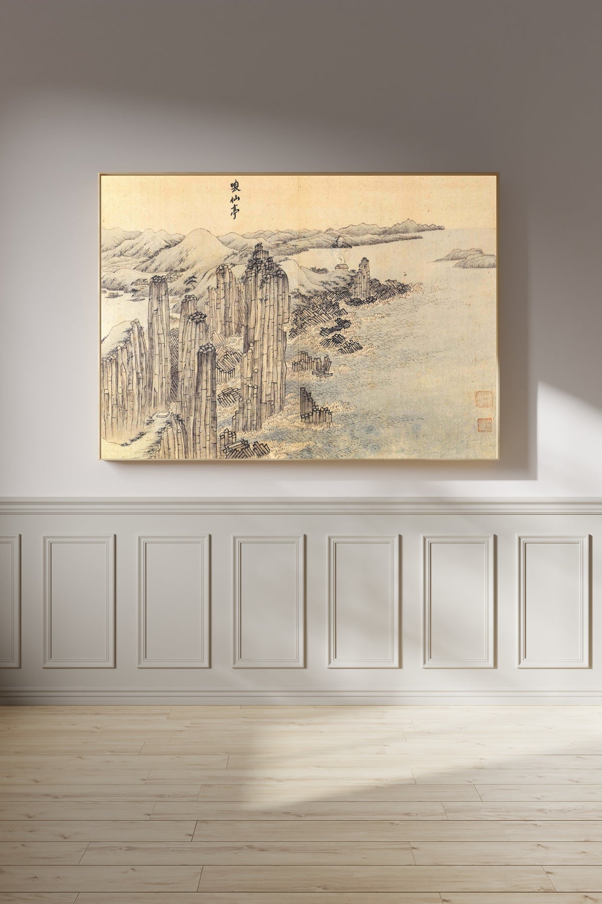 Kim Hong-do (Danwon) — Album of Four Districts around Mt. Geumgang: Hwanseonjeong | Korean Painting Art Print