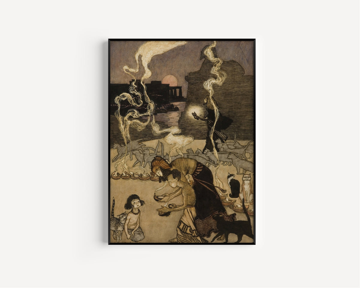 Arthur Rackham — All Through Egypt Every Man Burns a Lamp | Fairy Tale Illustration Print