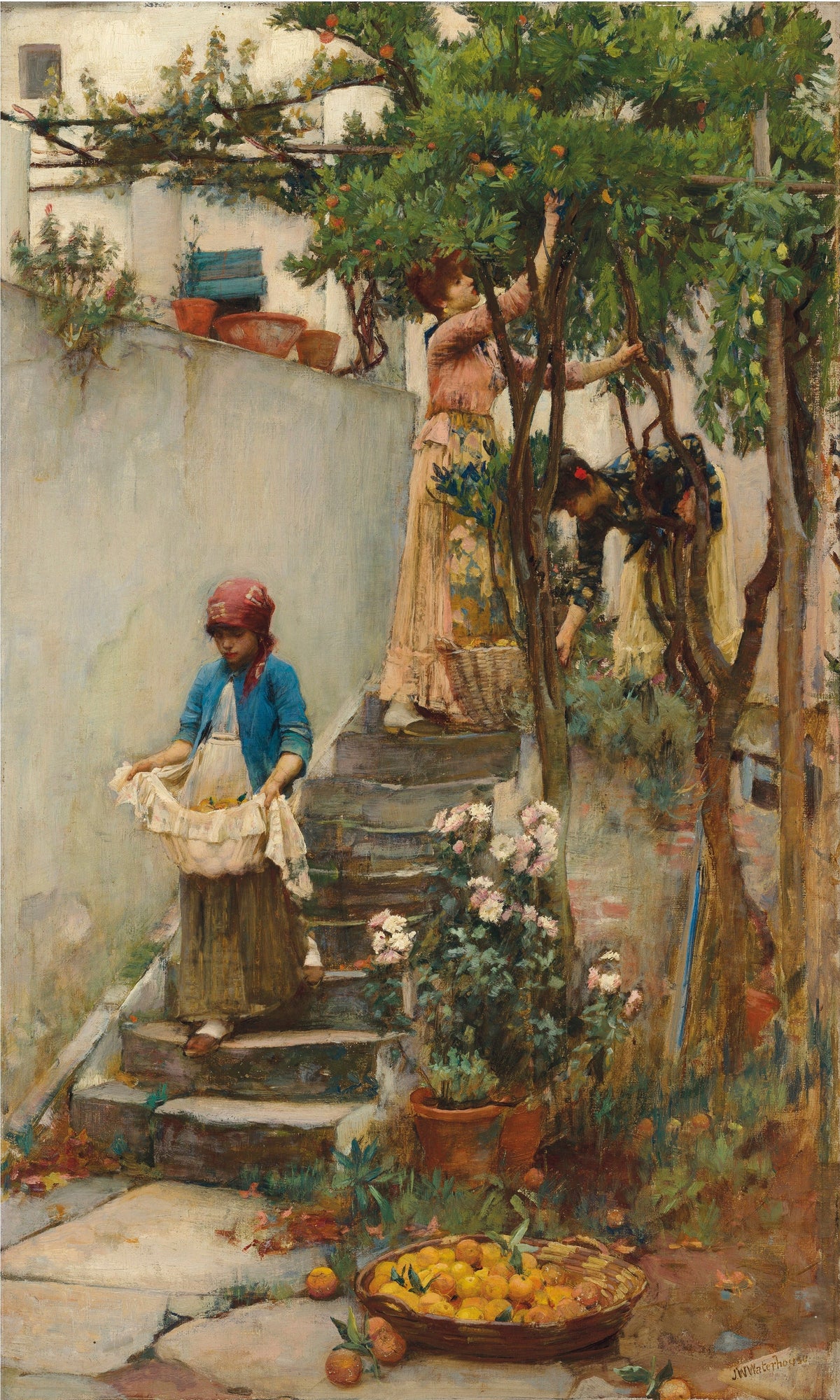 John William Waterhouse — An Orange Garden | Pre-Raphaelite Art Print