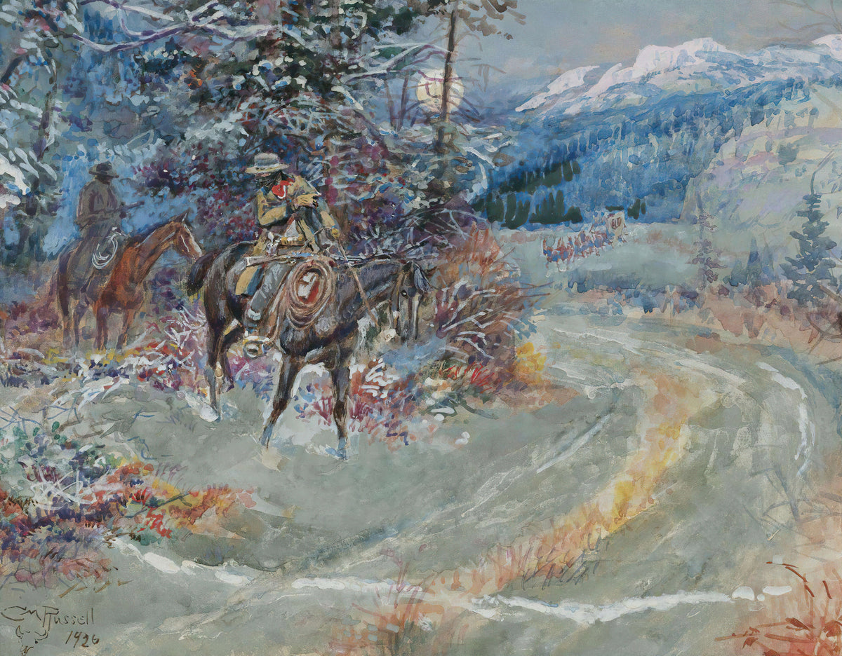 Charles M. Russell — An Unscheduled Stop | Western Art Print