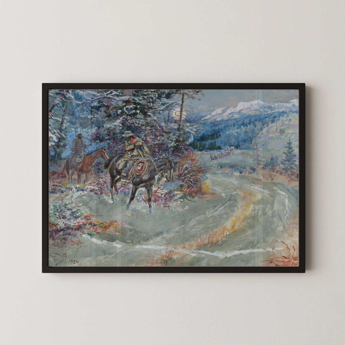 Charles M. Russell — An Unscheduled Stop | Western Art Print