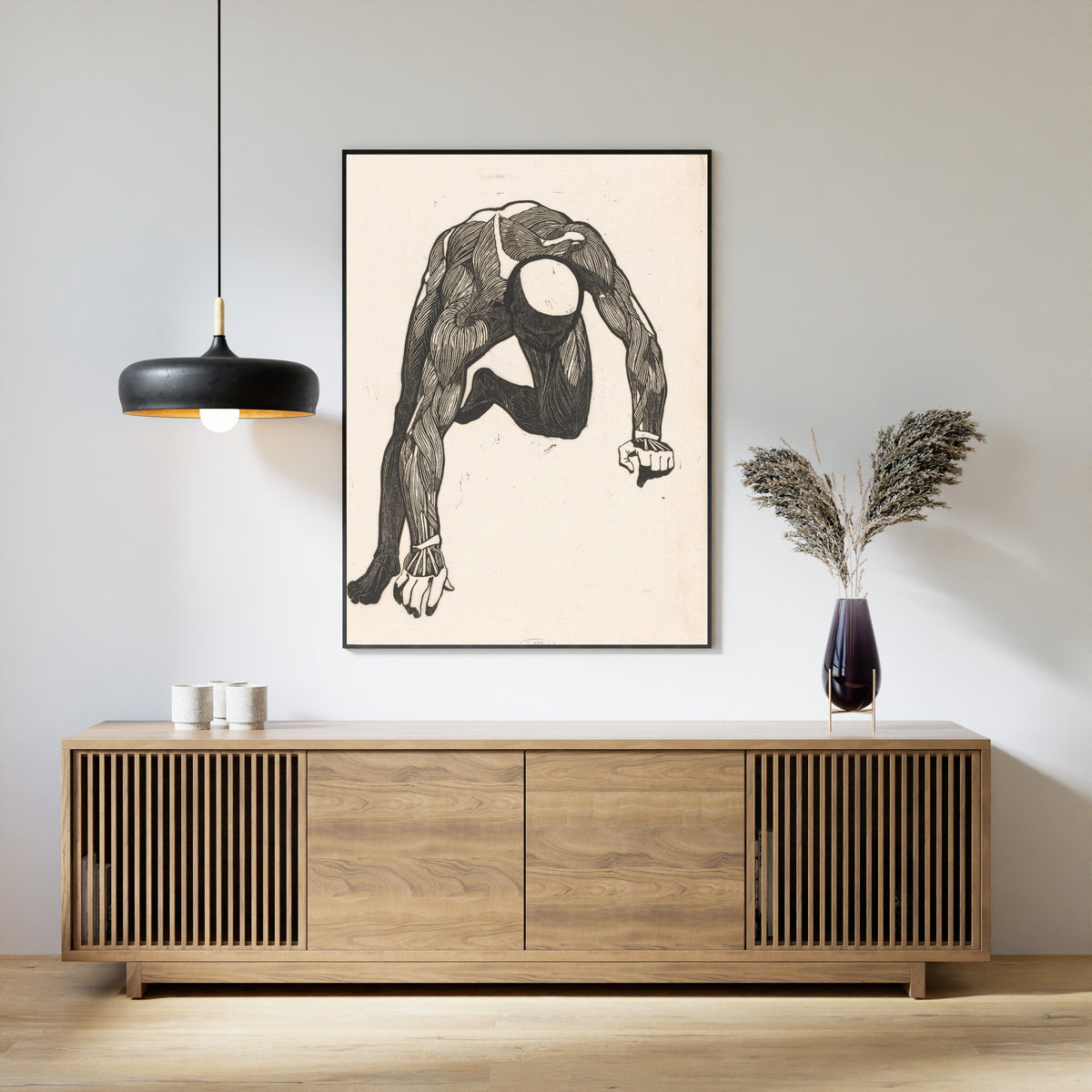 Reijer Stolk — Anatomical Study | Woodcut Print