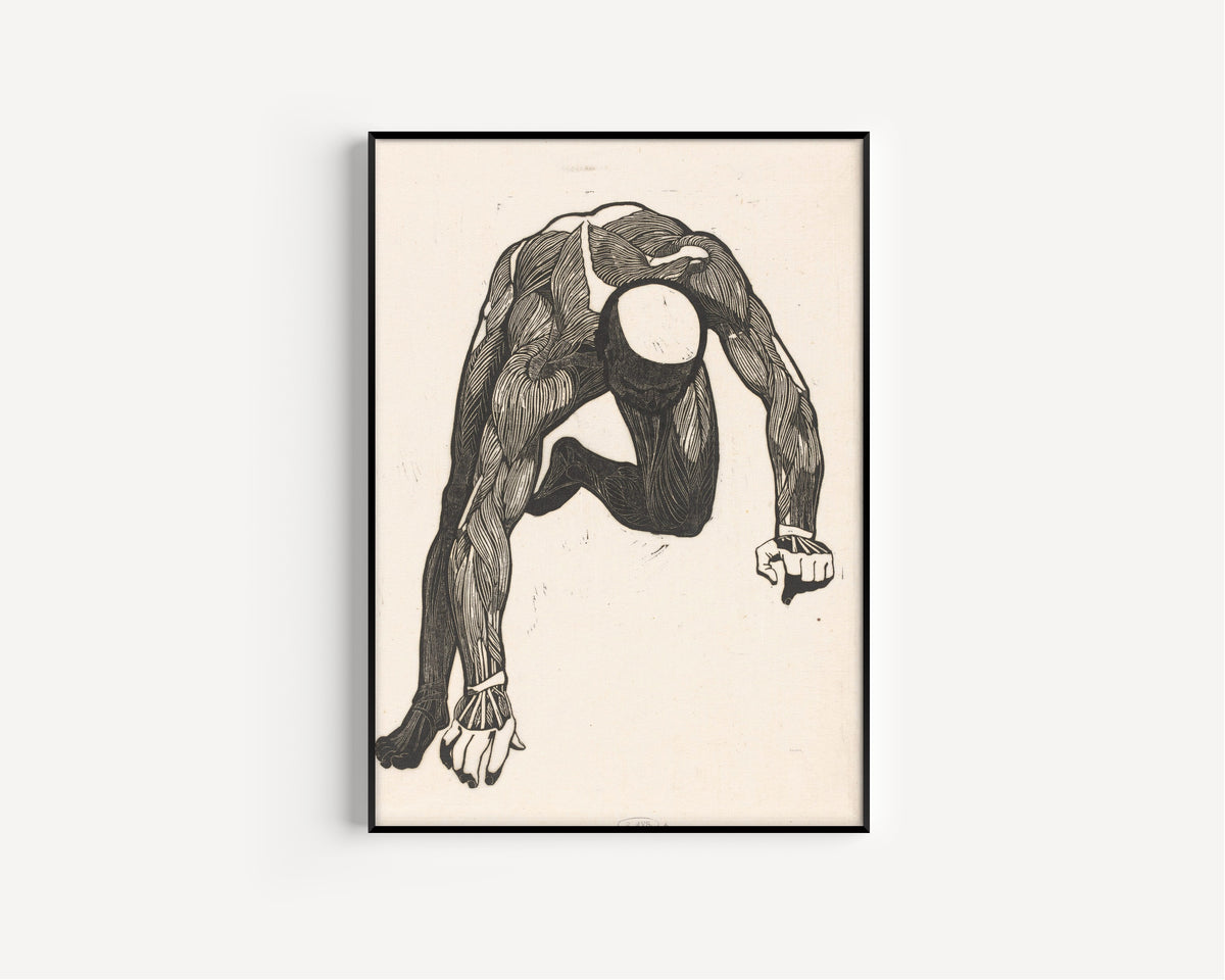 Reijer Stolk — Anatomical Study | Woodcut Print