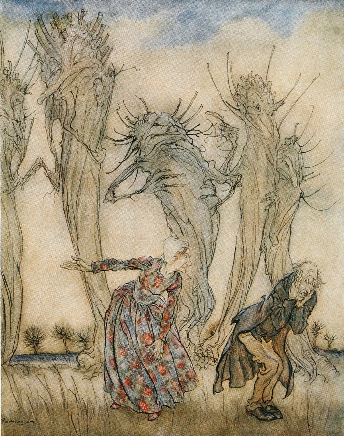 Arthur Rackham — And That Is the Story of Mr. and Mrs. Vinegar | Fairy Tale Illustration Print