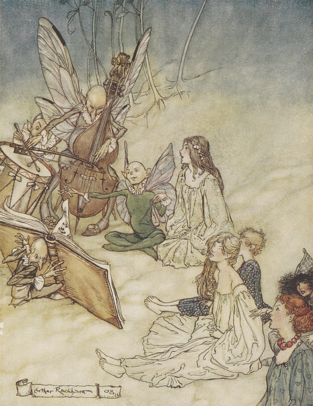 Arthur Rackham — And a Fairy Song | Shakespeare Illustration Print