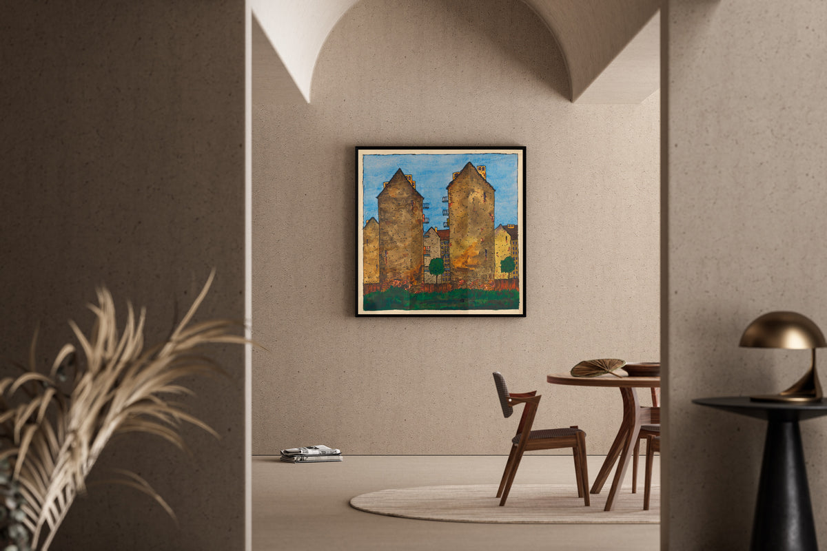 Karl Wiener — Arbeitervillen (Workers' Villas) | Expressionist Art Print