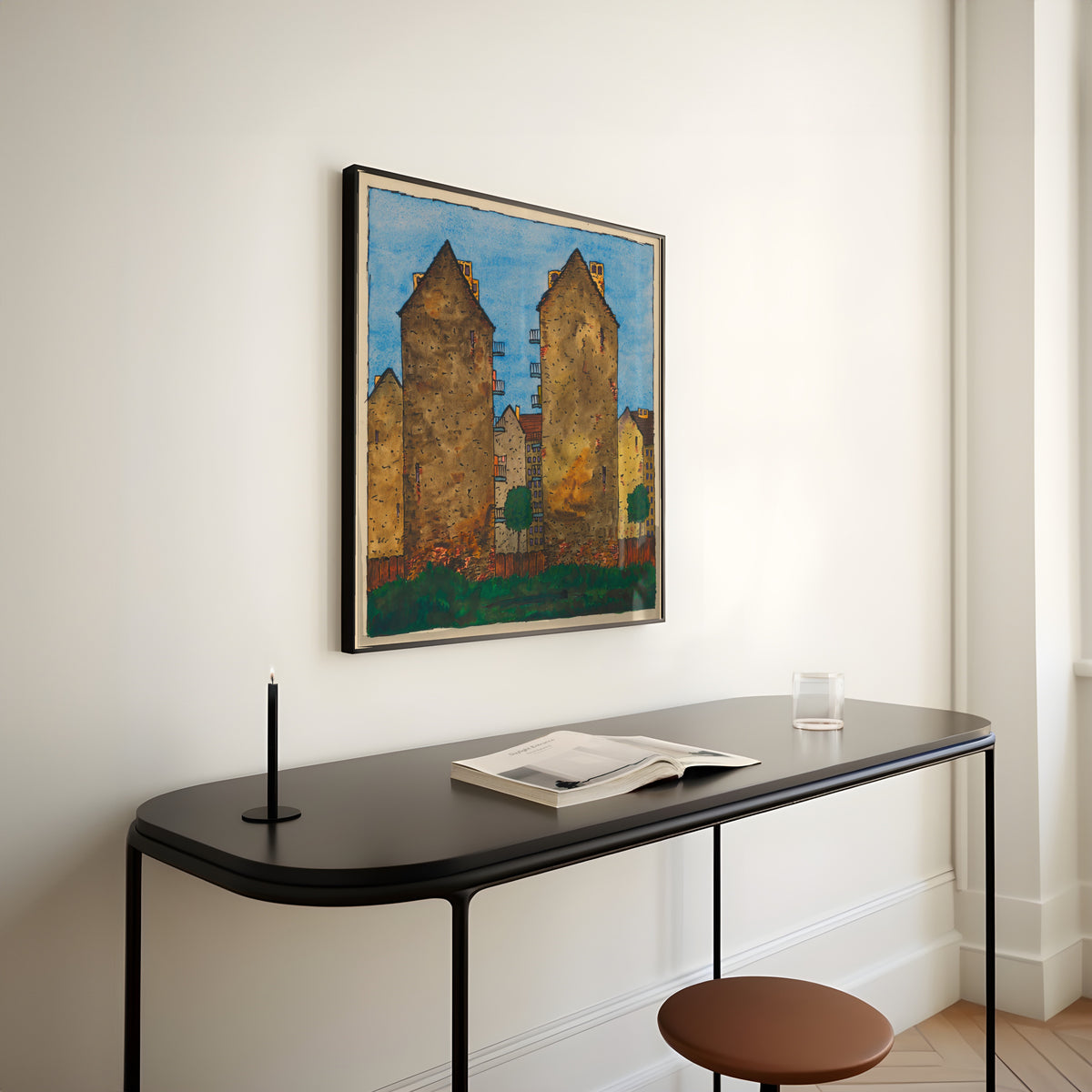 Karl Wiener — Arbeitervillen (Workers' Villas) | Expressionist Art Print