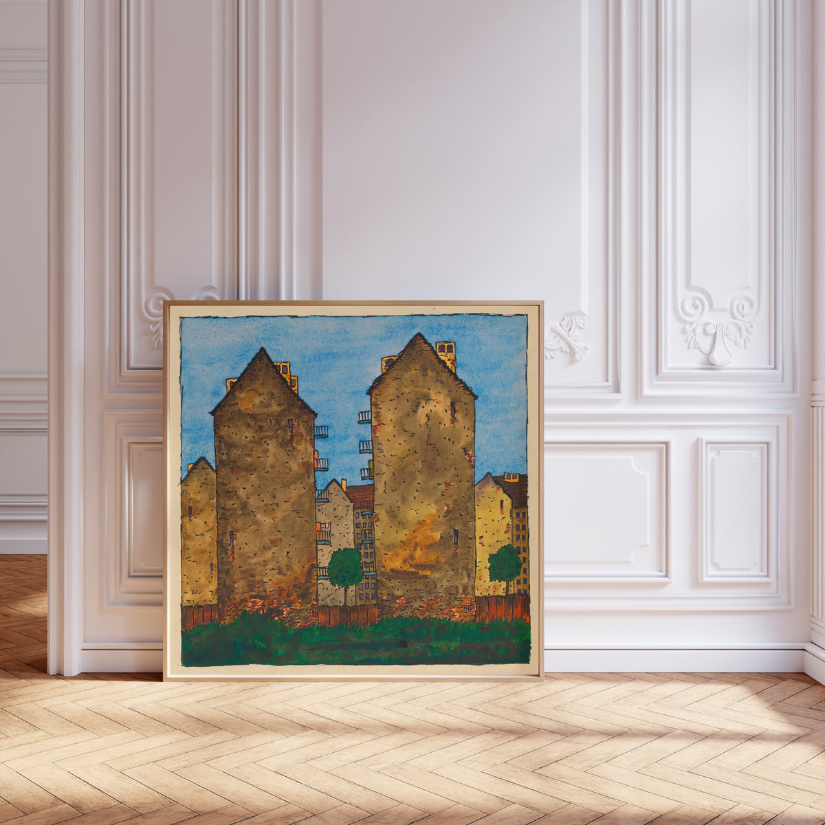 Karl Wiener — Arbeitervillen (Workers' Villas) | Expressionist Art Print