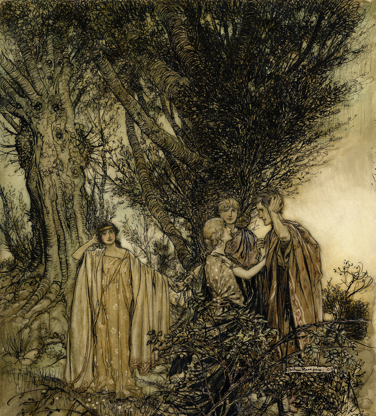 Arthur Rackham — Are You Sure That We Are Awake? | Shakespeare Illustration Print