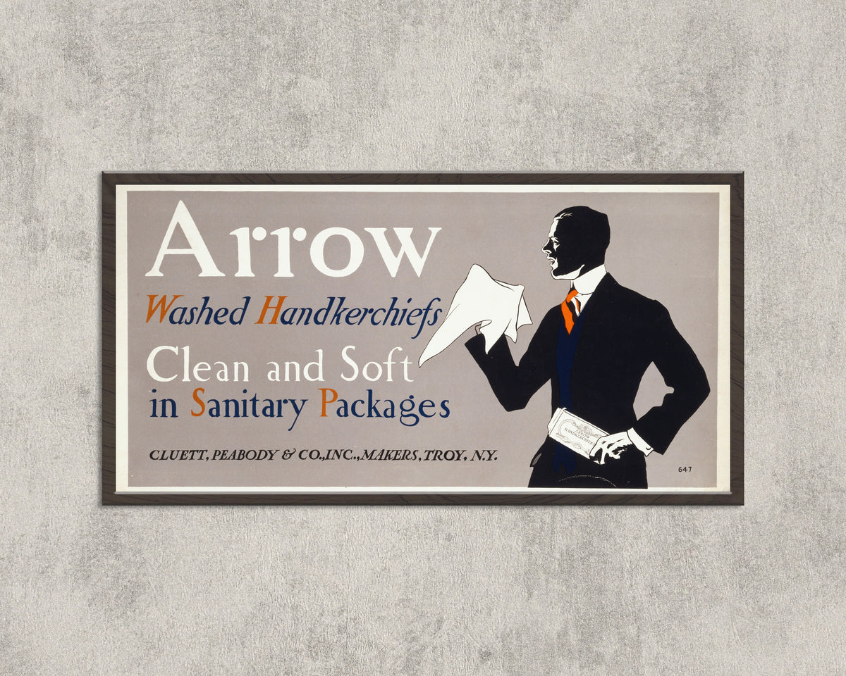 Edward Penfield — Arrow Washed Handkerchiefs | Vintage Poster Print