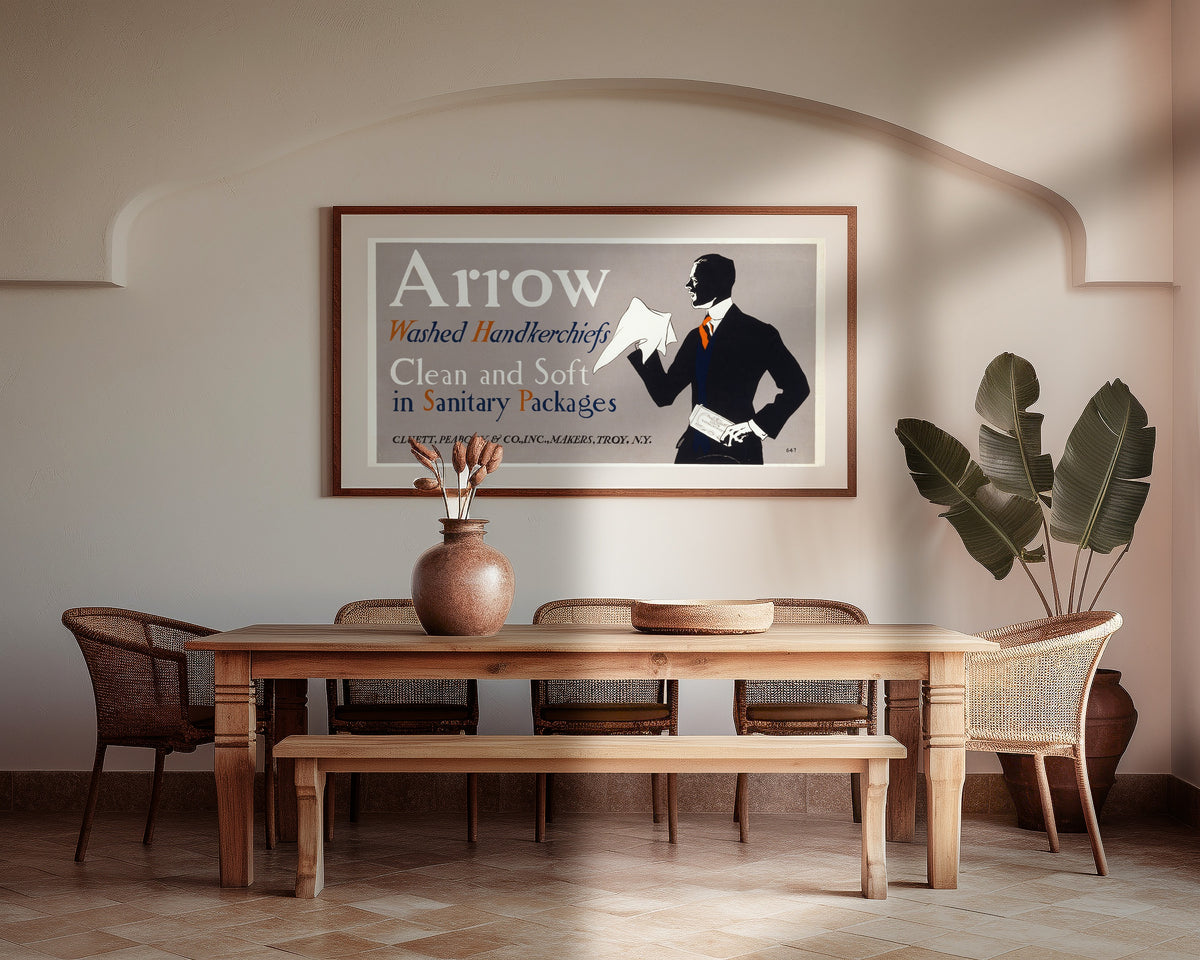 Edward Penfield — Arrow Washed Handkerchiefs | Vintage Poster Print