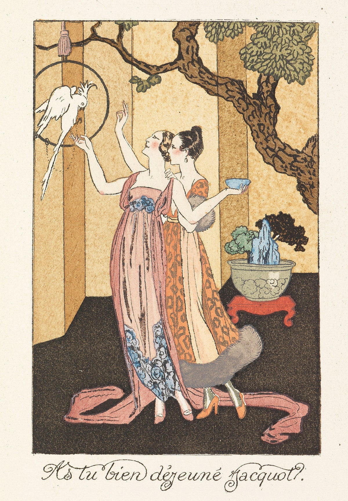 George Barbier — As tu bien déjeuné Jacquot? | Art Deco Fashion Print