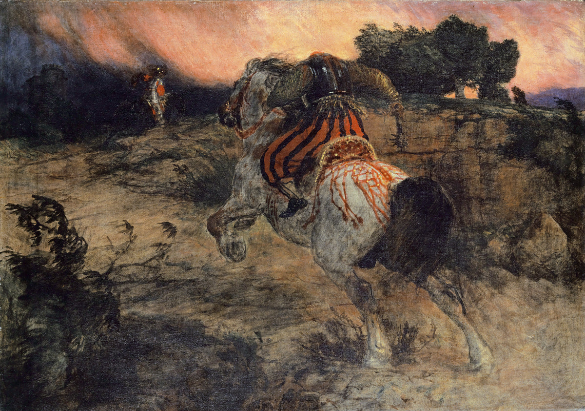 Arnold Böcklin — Astolf Riding Away with the Head of Orill | Symbolist Art Print