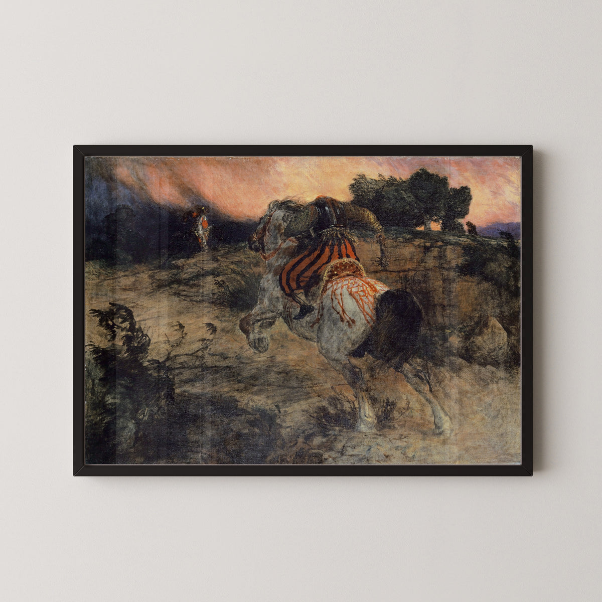 Arnold Böcklin — Astolf Riding Away with the Head of Orill | Symbolist Art Print