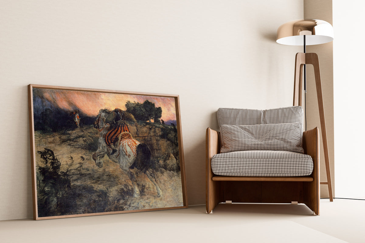 Arnold Böcklin — Astolf Riding Away with the Head of Orill | Symbolist Art Print