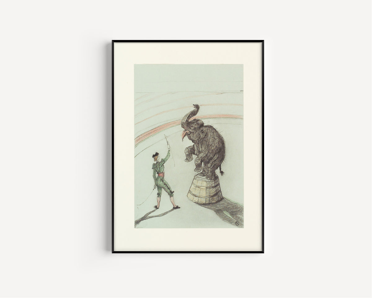 Henri de Toulouse-Lautrec — Au Cirque: Éléphant en liberté | Fine Art Print