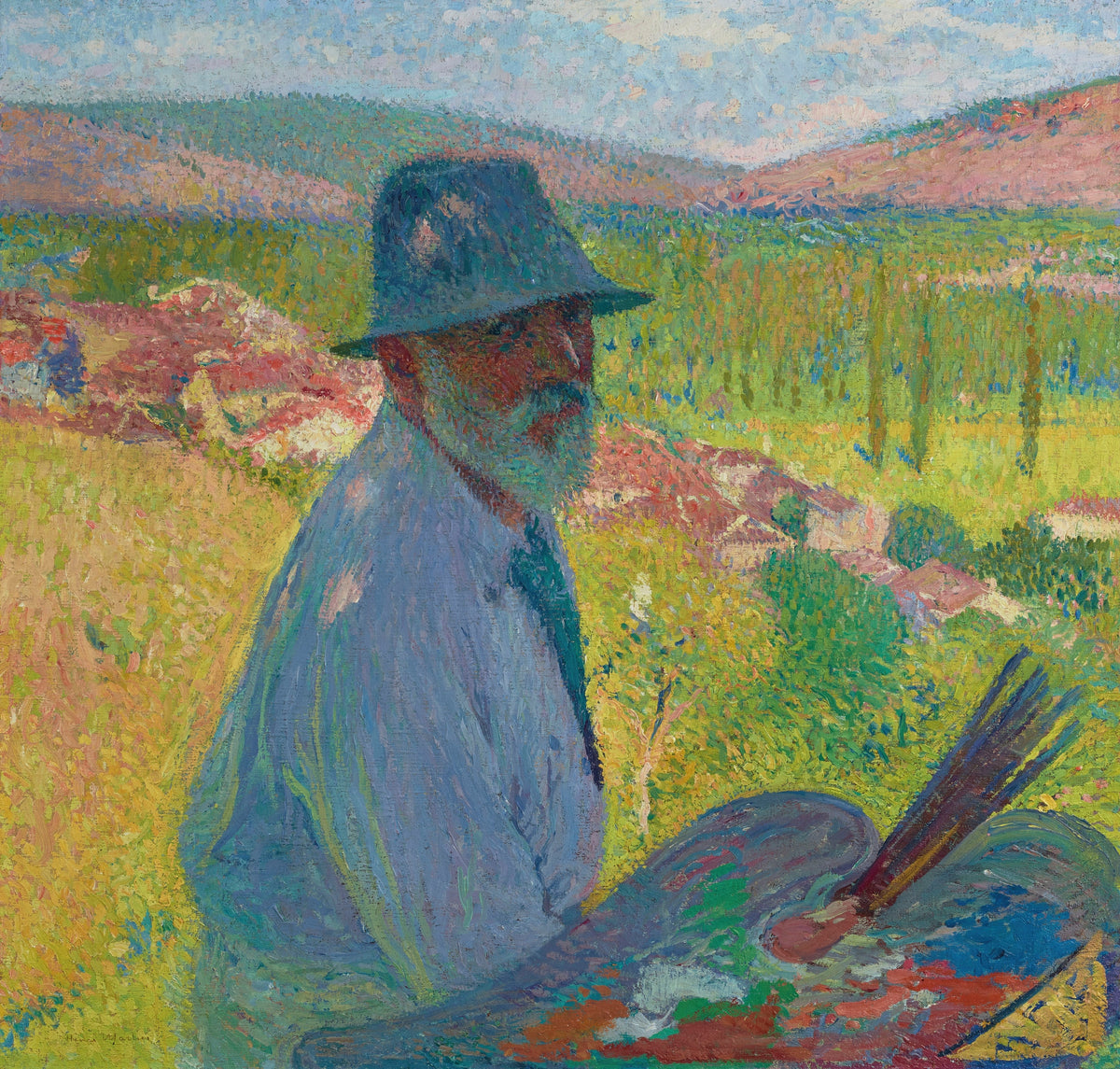 Henri Martin — Autoportrait à La Bastide-du-Vert | Pointillist Portrait Print