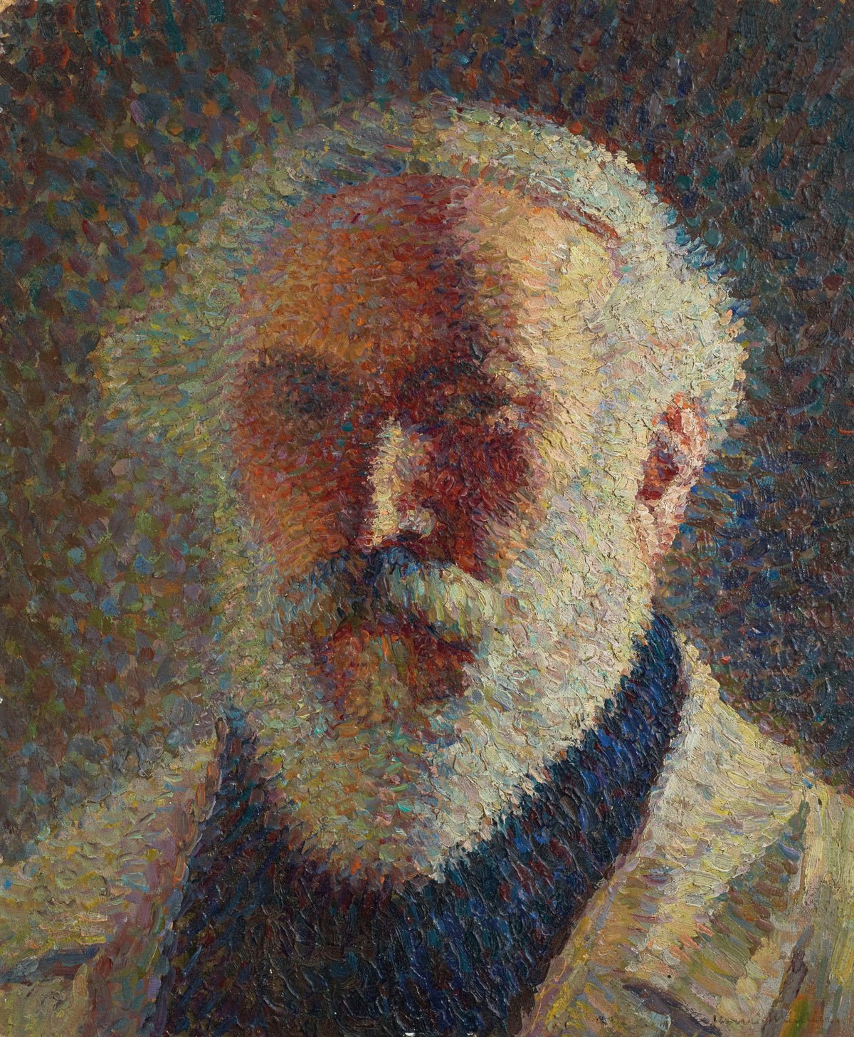 Henri Martin — Autoportrait à la barbe blanche | Pointillist Portrait Print