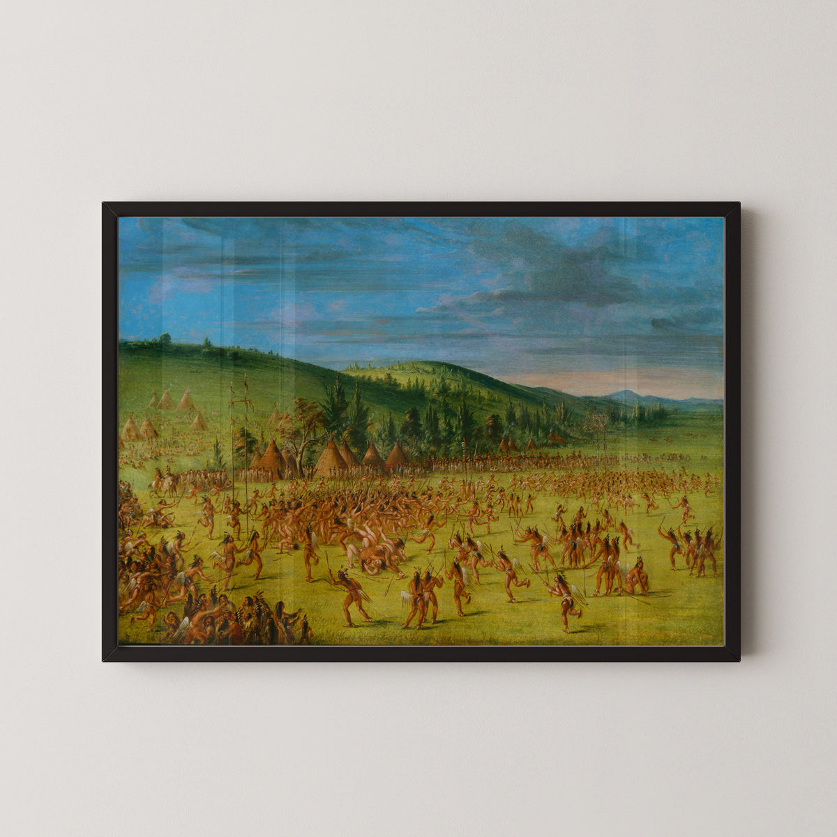 George Catlin — Ball-play of the Choctaw – Ball Up | Western Art Print