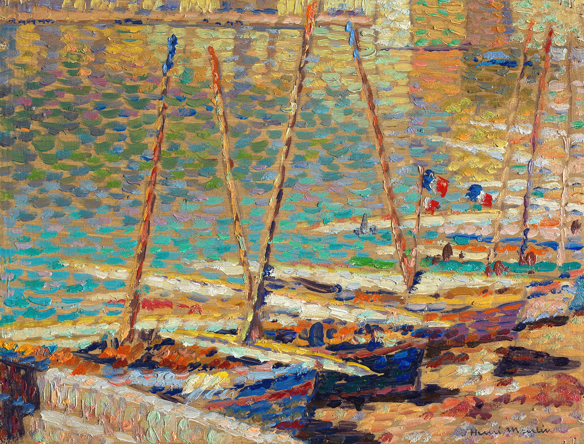 Henri Martin — Barques à Collioure | Pointillist Landscape Print
