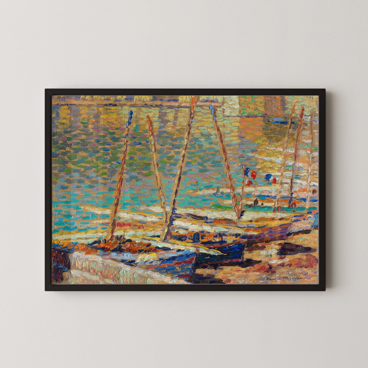 Henri Martin — Barques à Collioure | Pointillist Landscape Print