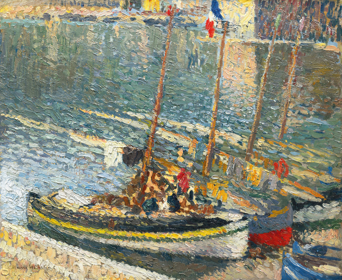 Henri Martin — Barques à Collioure (le 14 juillet) | Pointillist Landscape Print