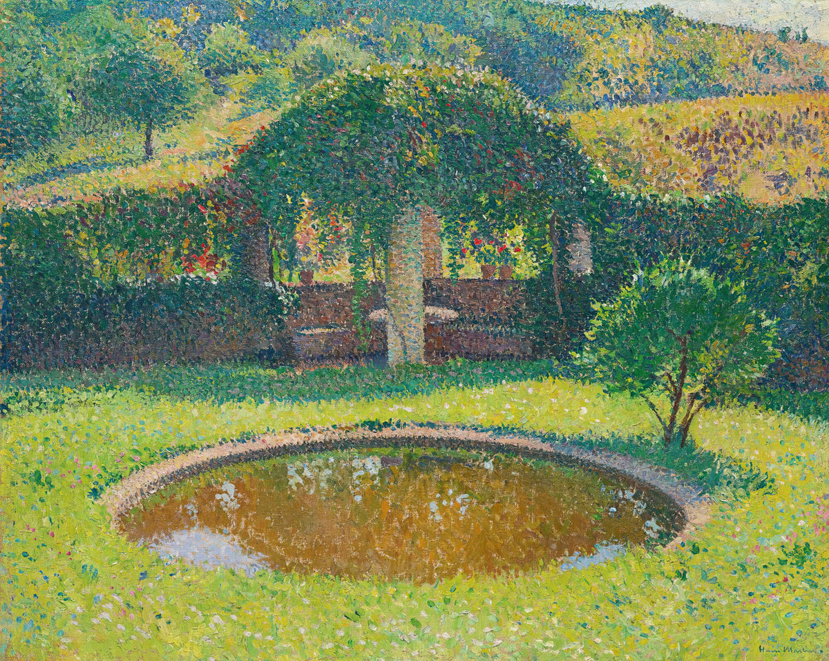 Henri Martin — Bassin et tonnelle sud-ouest du parc de Marquayrol | Pointillist Landscape Print