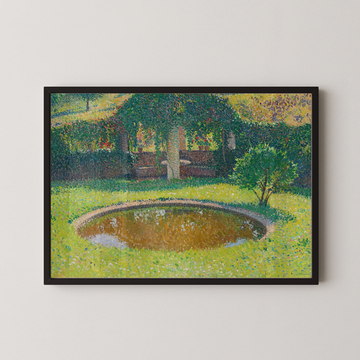 Henri Martin — Bassin et tonnelle sud-ouest du parc de Marquayrol | Pointillist Landscape Print