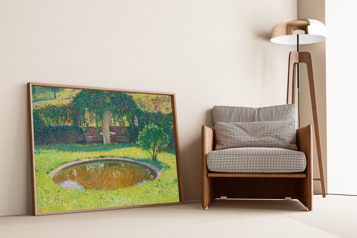 Henri Martin — Bassin et tonnelle sud-ouest du parc de Marquayrol | Pointillist Landscape Print