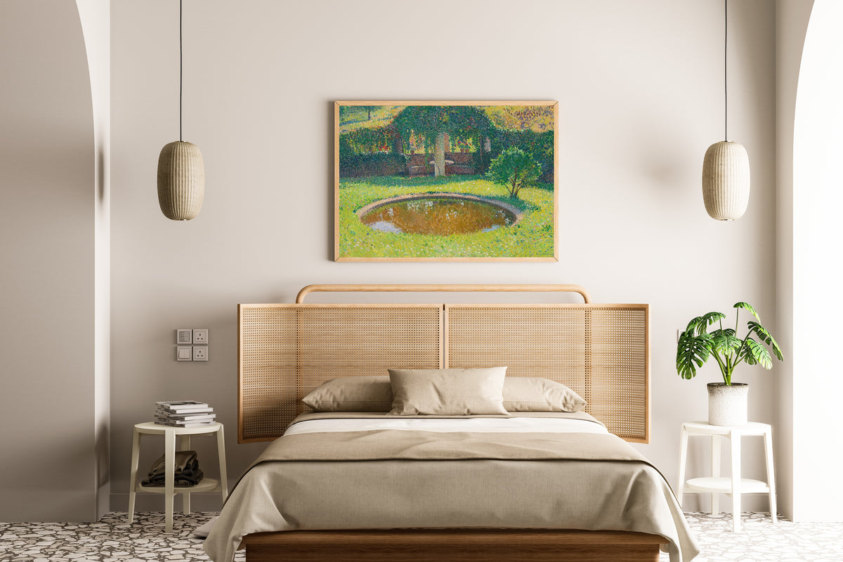Henri Martin — Bassin et tonnelle sud-ouest du parc de Marquayrol | Pointillist Landscape Print