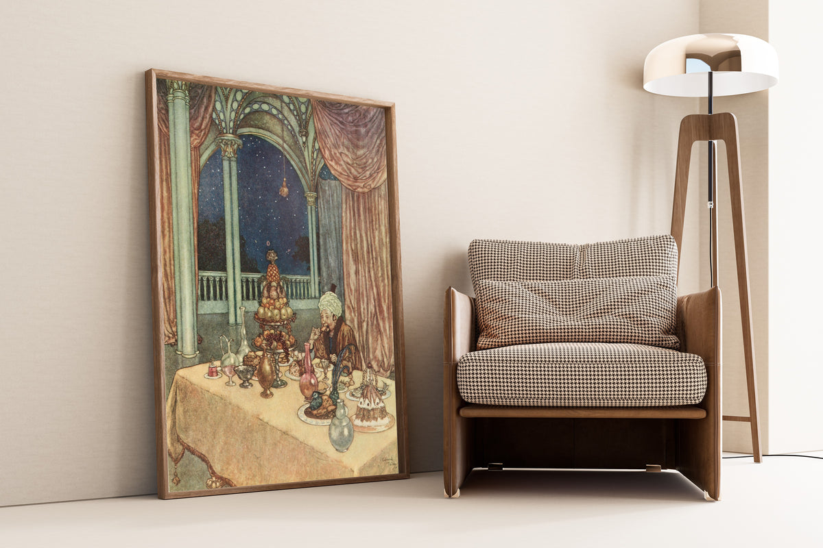 Edmund Dulac — Beauty and the Beast: He Had Been Fasting | Fairy Tale Illustration Print
