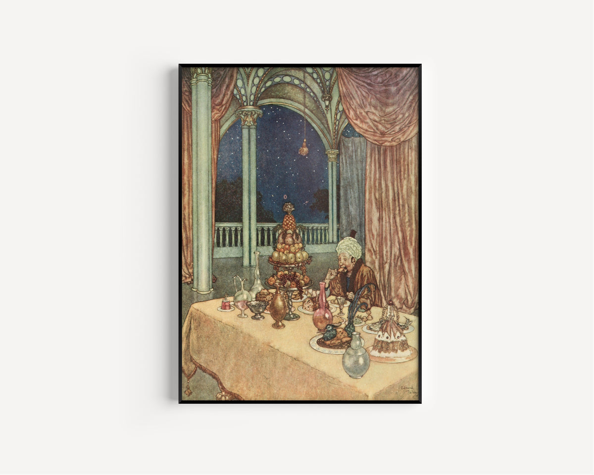 Edmund Dulac — Beauty and the Beast: He Had Been Fasting | Fairy Tale Illustration Print