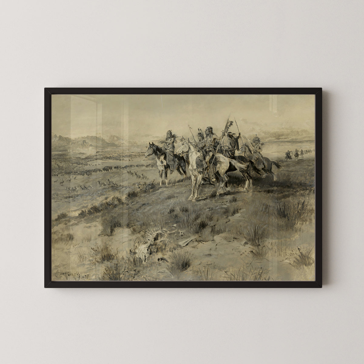 Charles M. Russell — Before the White Man Came | Western Art Print