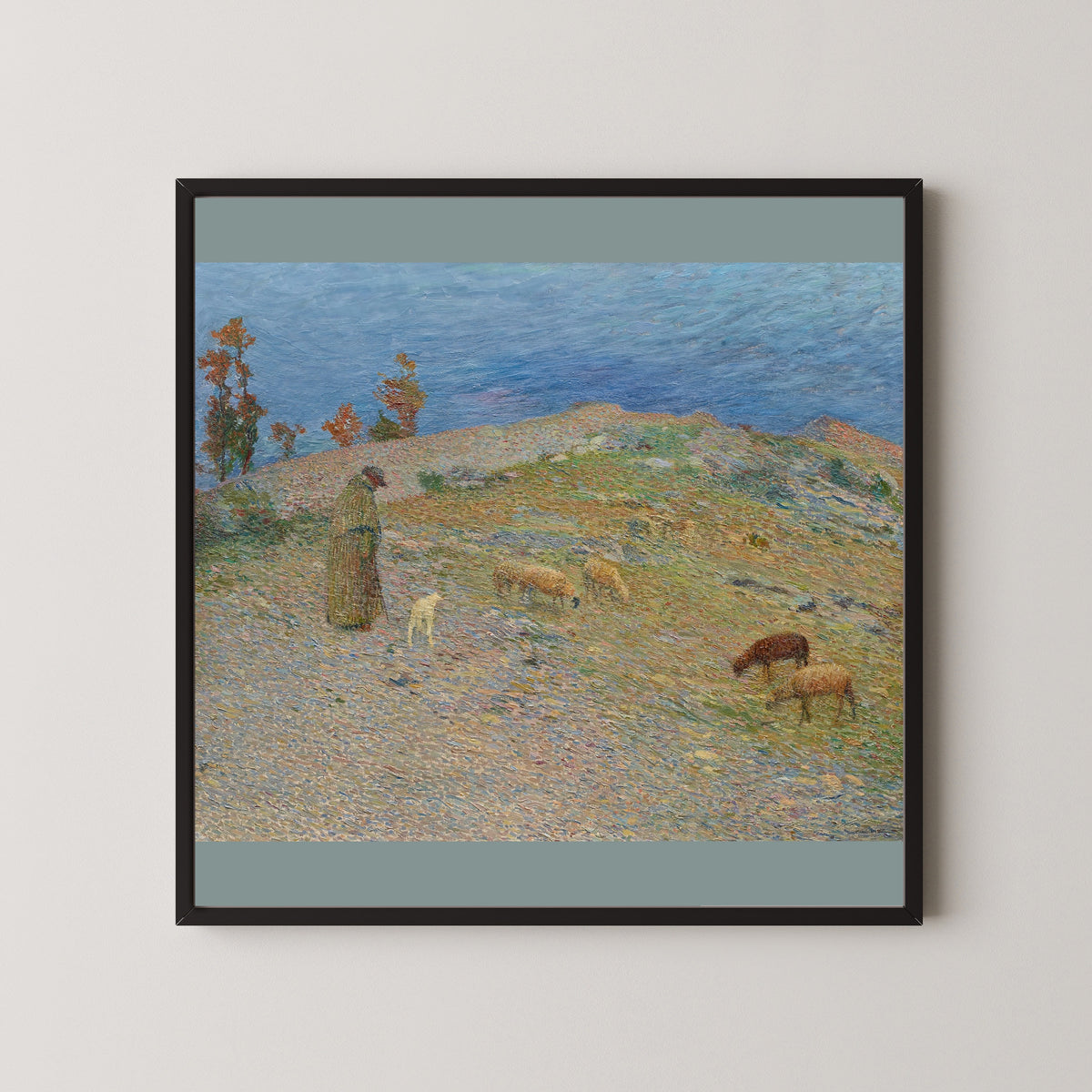 Henri Martin — Berger et ses moutons dans les Causses, Lot | Pointillist Landscape Print