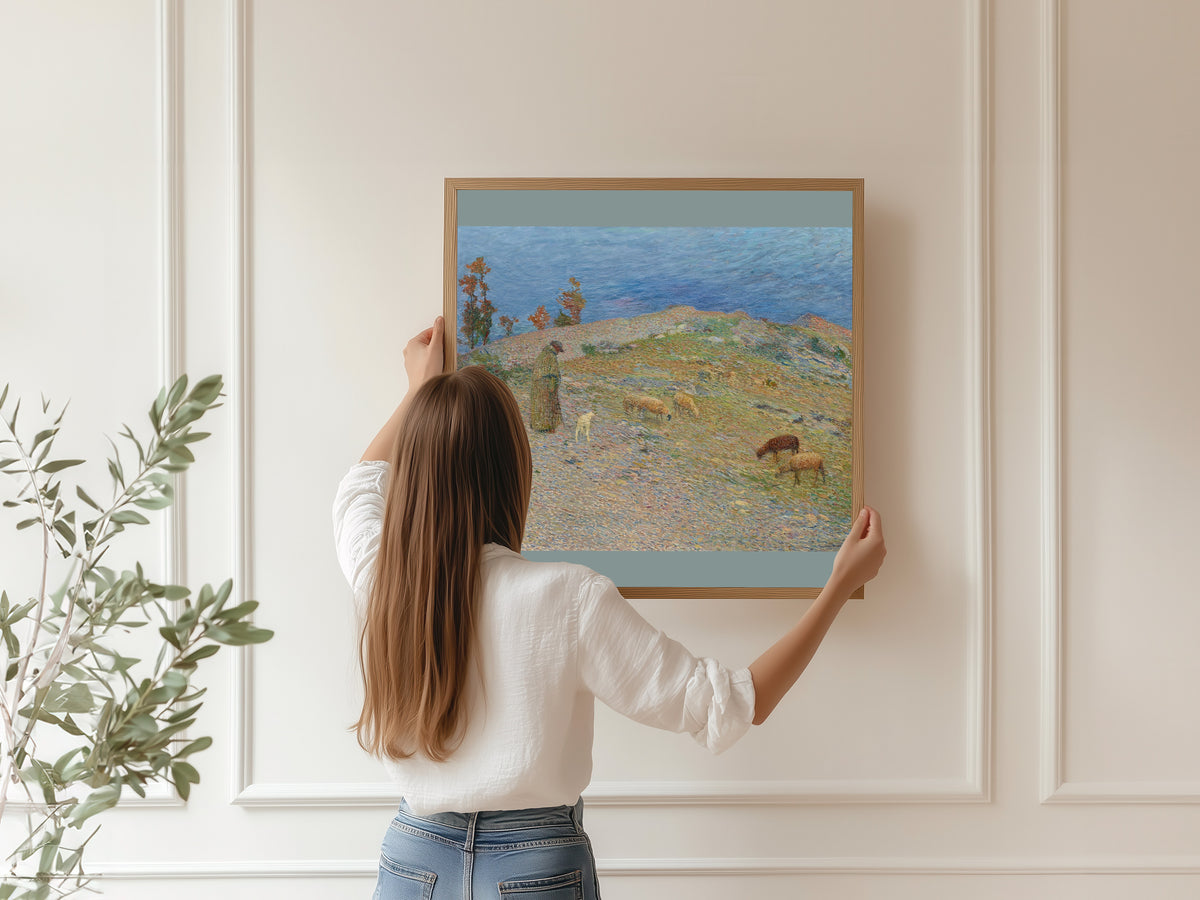 Henri Martin — Berger et ses moutons dans les Causses, Lot | Pointillist Landscape Print