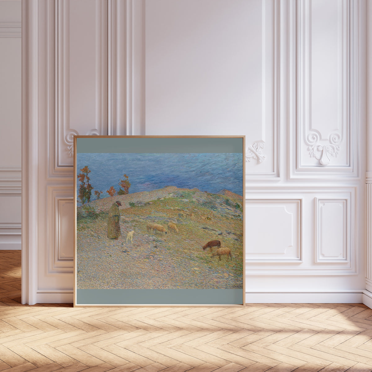 Henri Martin — Berger et ses moutons dans les Causses, Lot | Pointillist Landscape Print