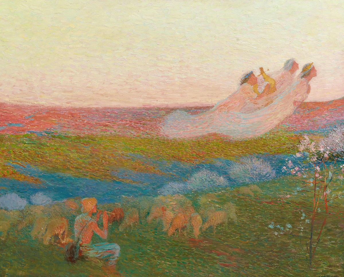 Henri Martin — Berger et ses trois muses | Symbolist Art Print