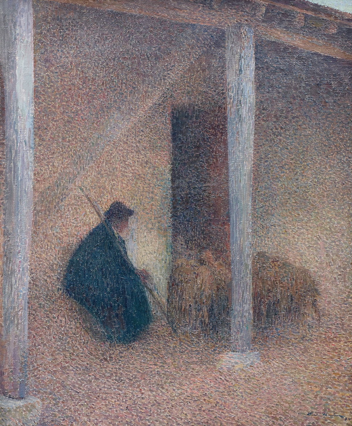 Henri Martin — Berger rentrant ses moutons | Pointillist Portrait Print