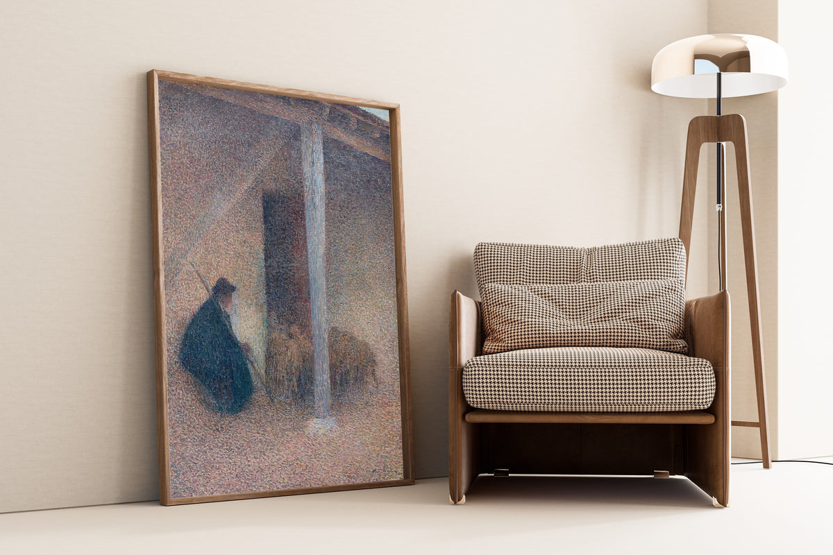 Henri Martin — Berger rentrant ses moutons | Pointillist Portrait Print