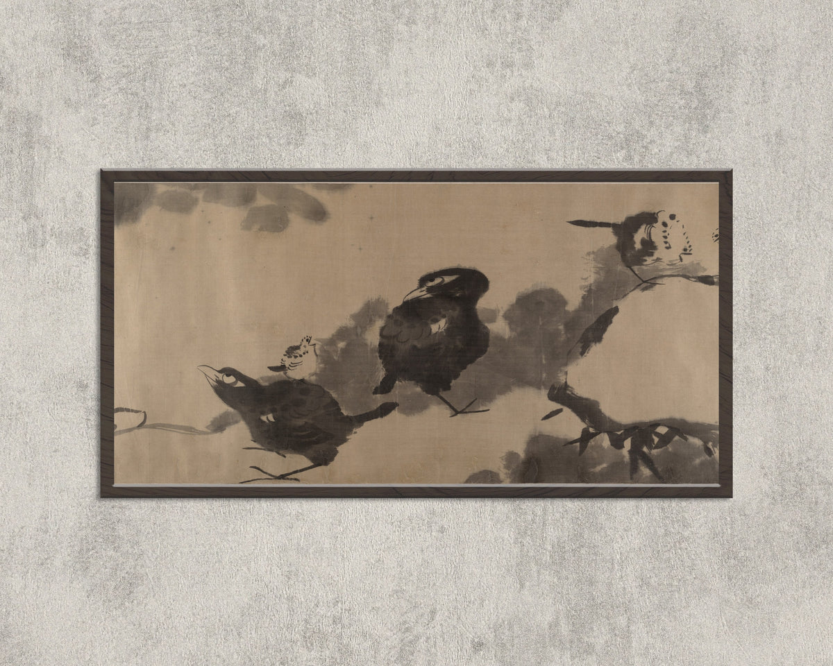 Bada Shanren — Birds in a Lotus Pond | Chinese Ink Painting Art Print