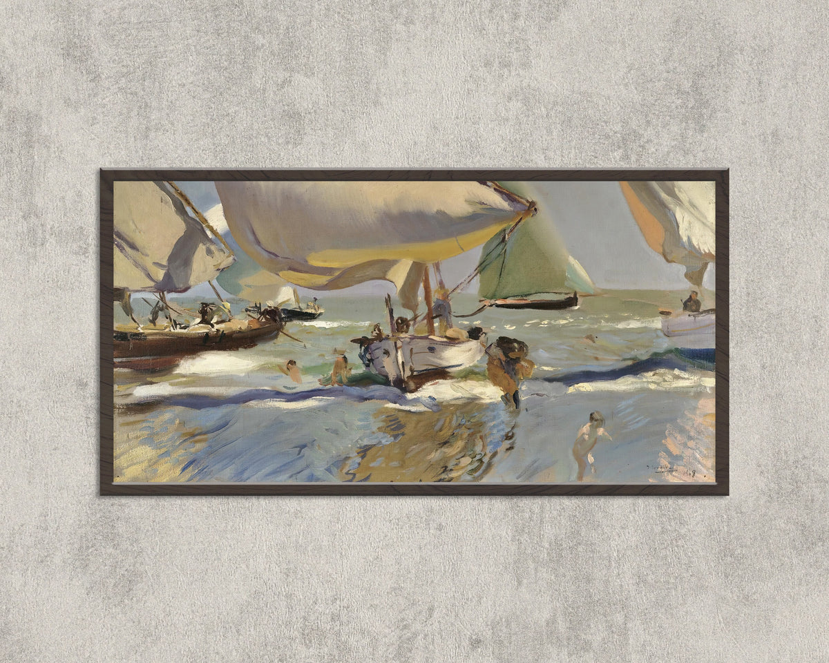 Joaquín Sorolla — Boats on the Shore | Fine Art Print