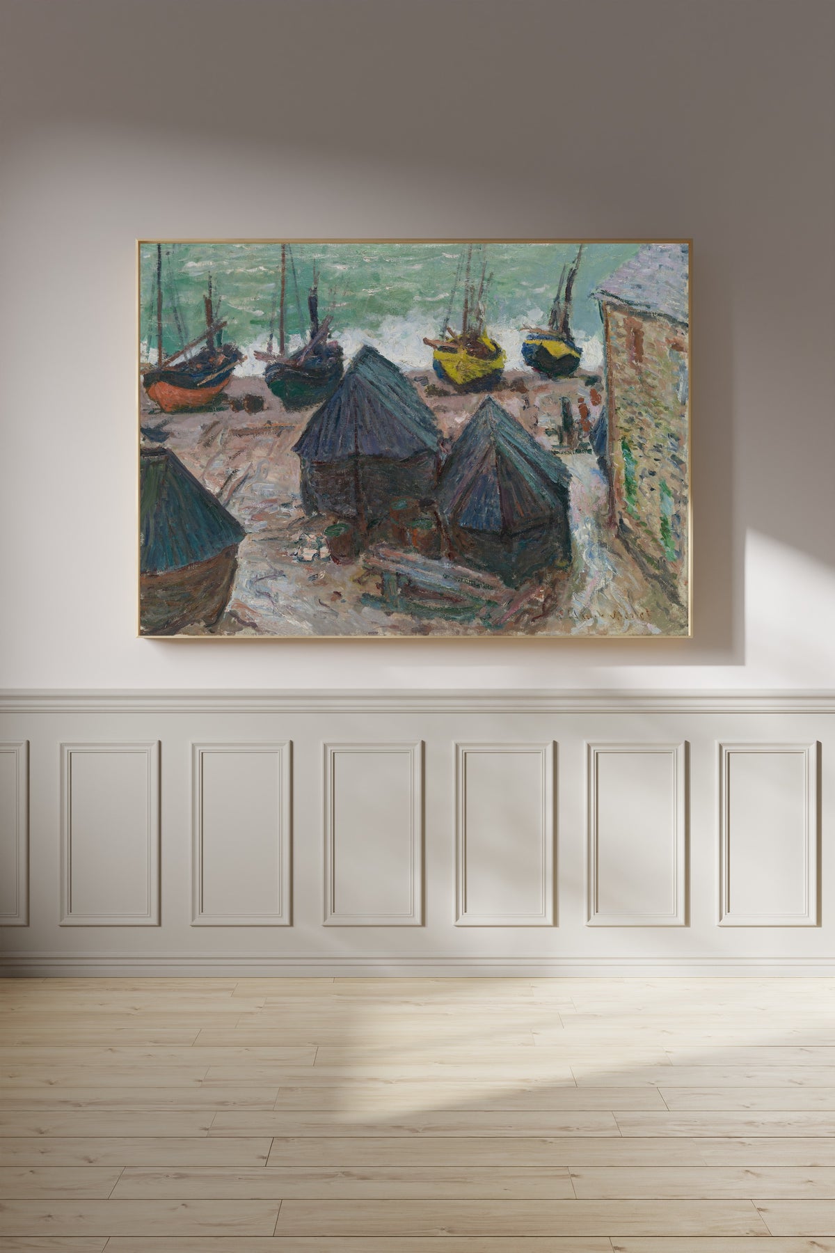 Claude Monet — Boats on the Beach at Étretat | Fine Art Print