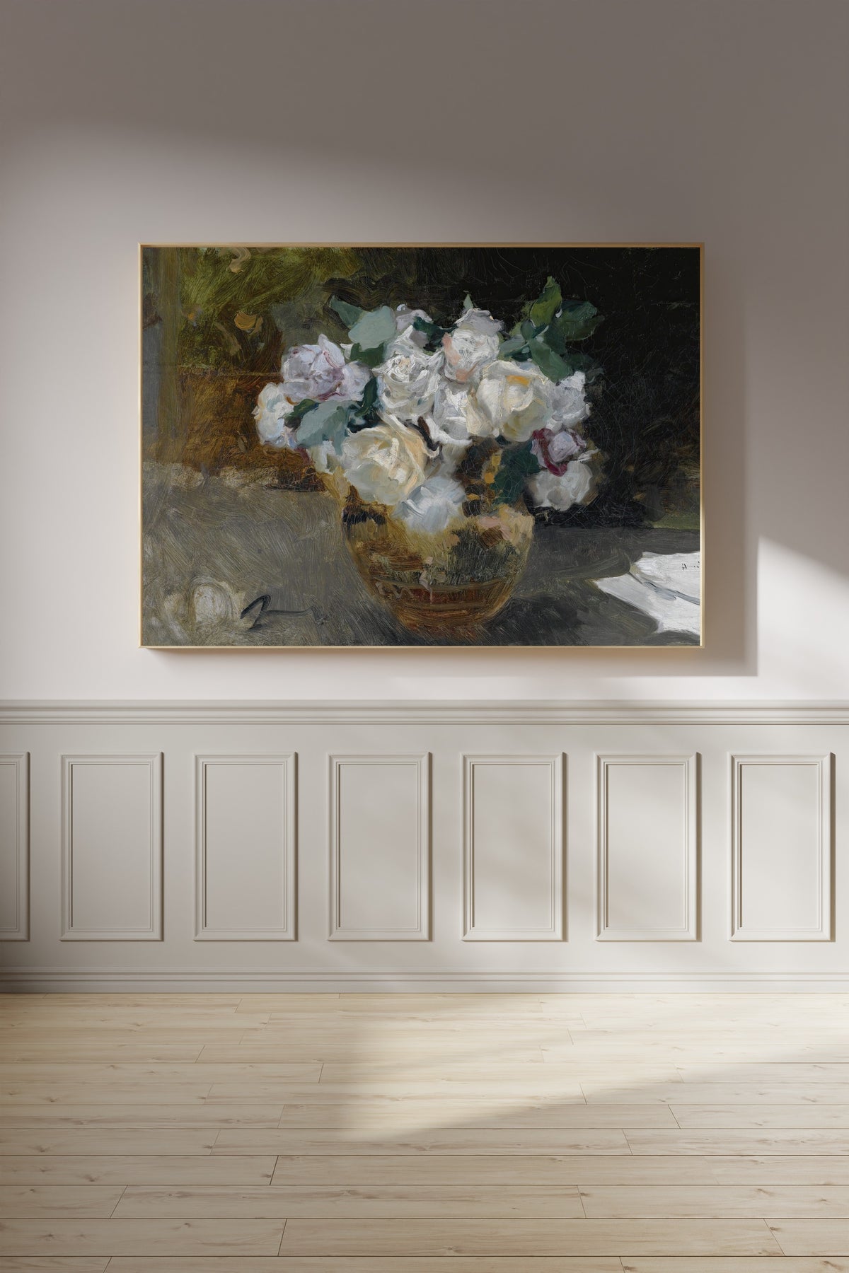 Joaquín Sorolla — Bouquet of White Roses (Bodegón de rosas blancas) | Fine Art Print