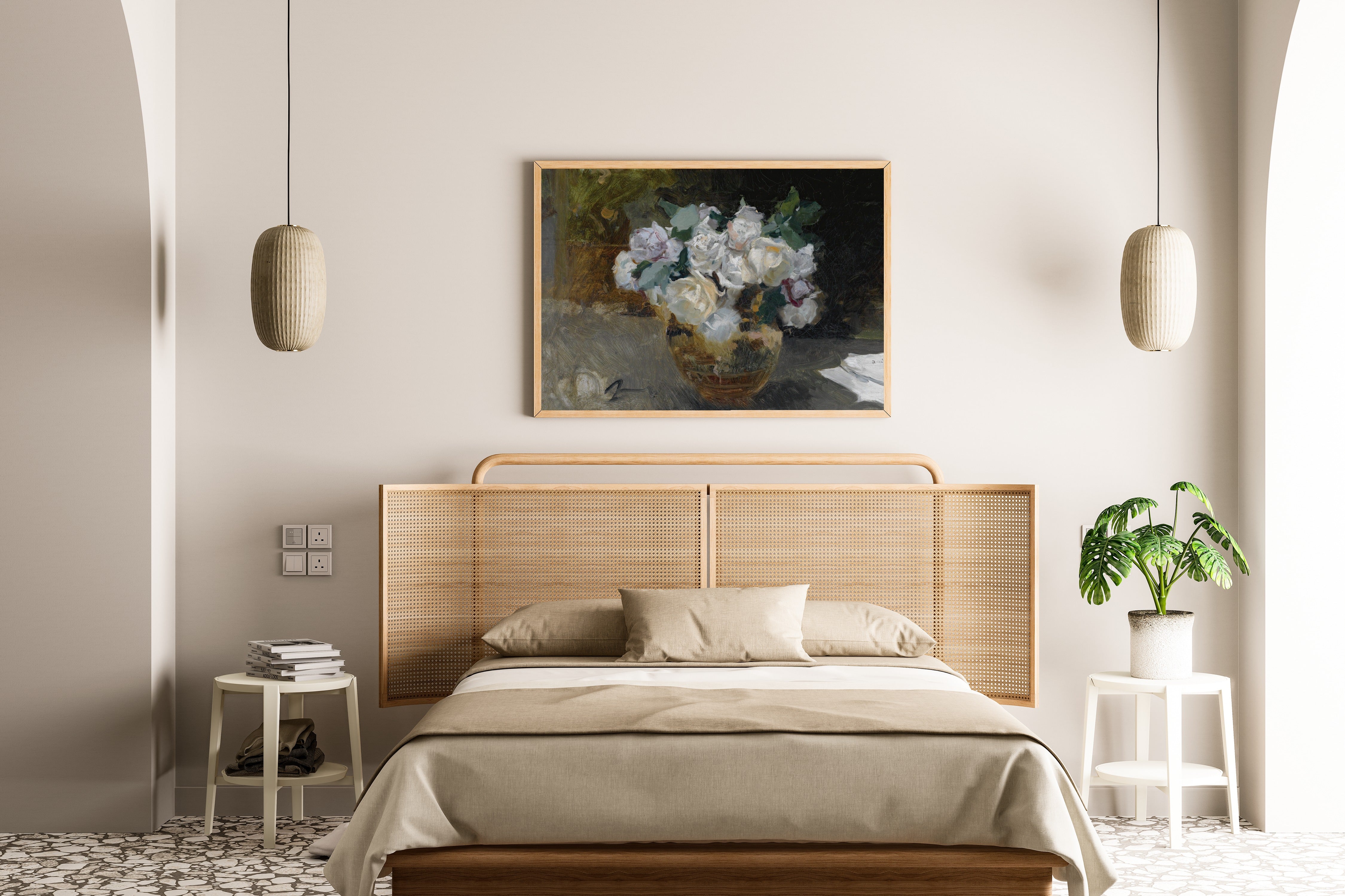 Joaquín Sorolla — Bouquet of White Roses (Bodegón de rosas blancas) | Fine Art Print