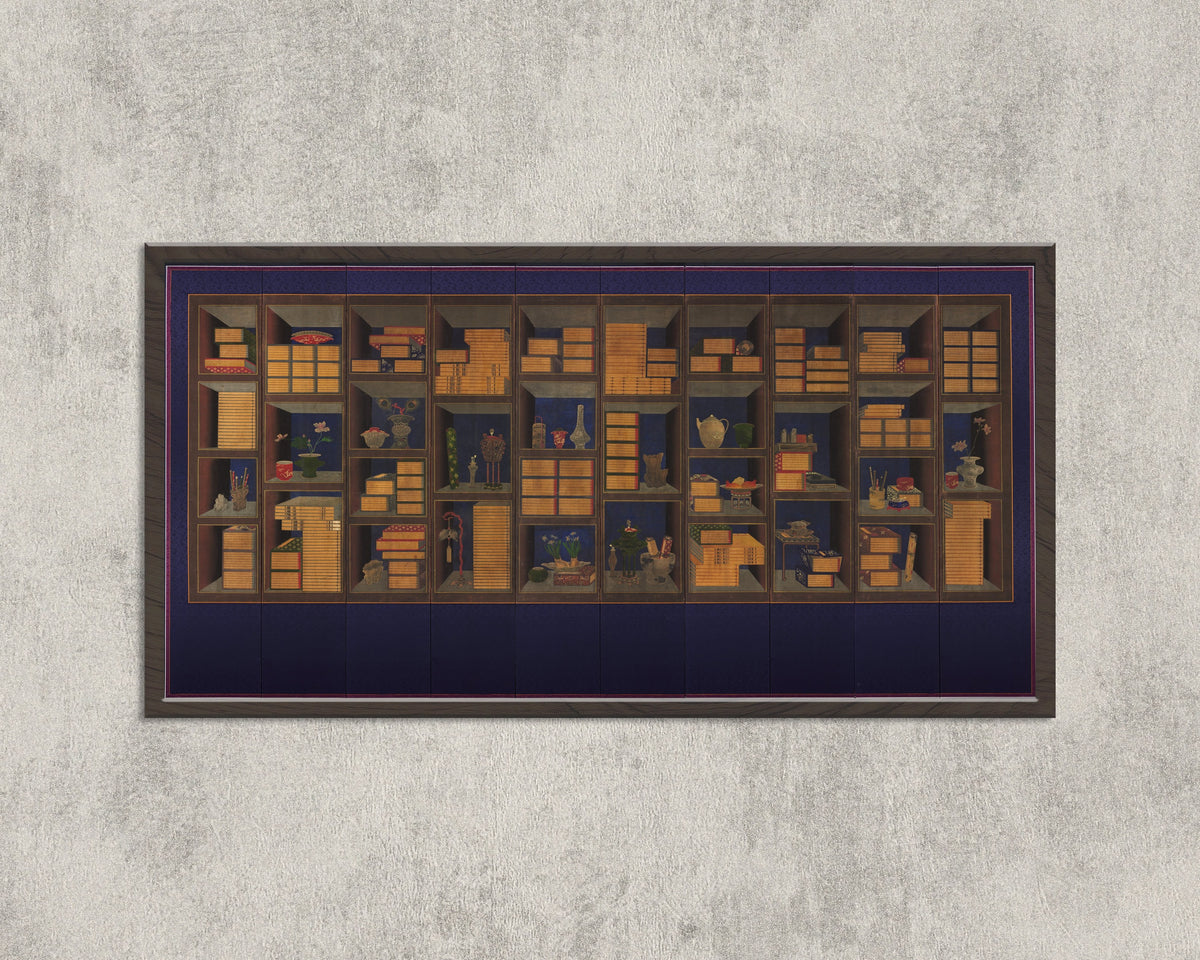 Yi Taek-gyun — Books and Scholars’ Accoutrements | Korean Painting Art Print