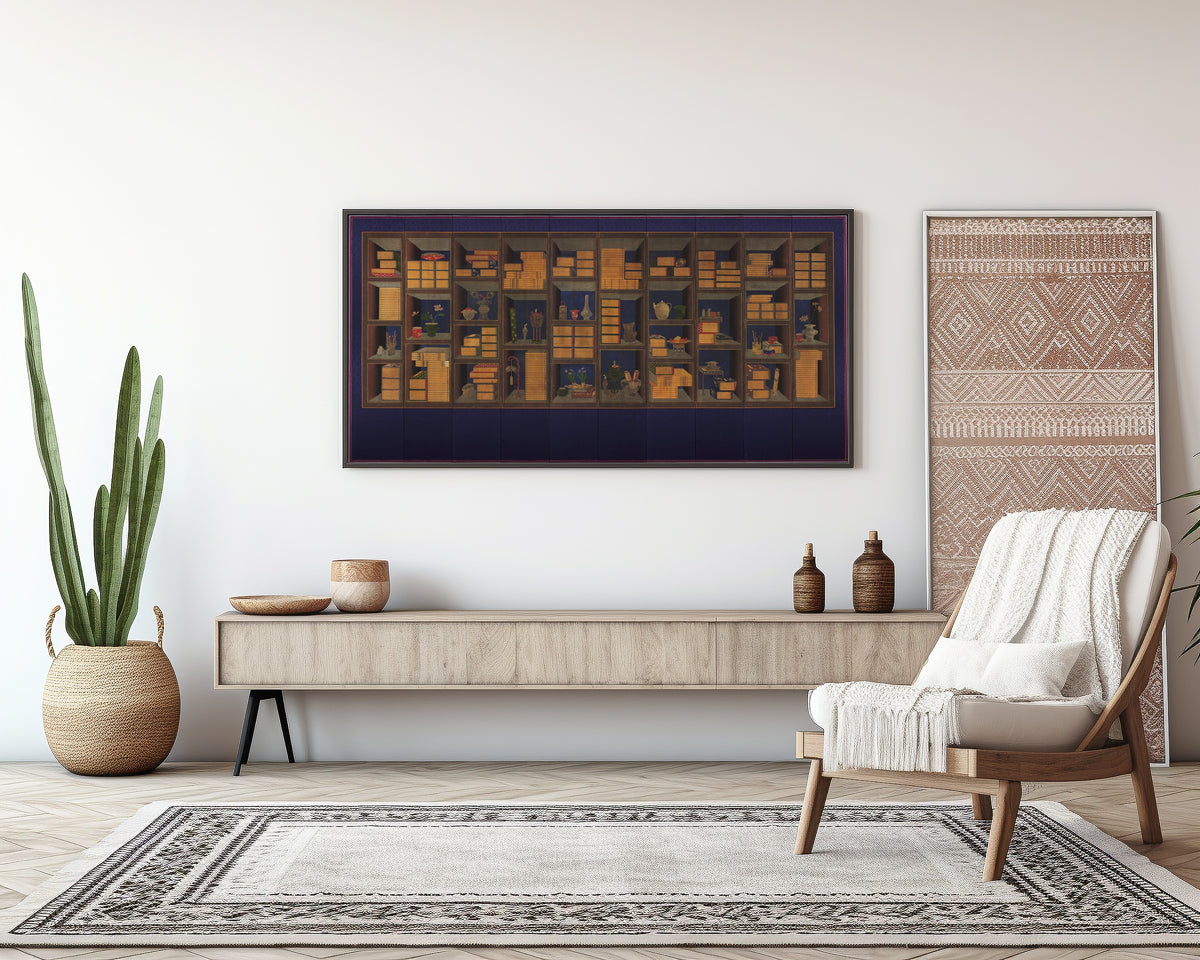 Yi Taek-gyun — Books and Scholars’ Accoutrements | Korean Painting Art Print