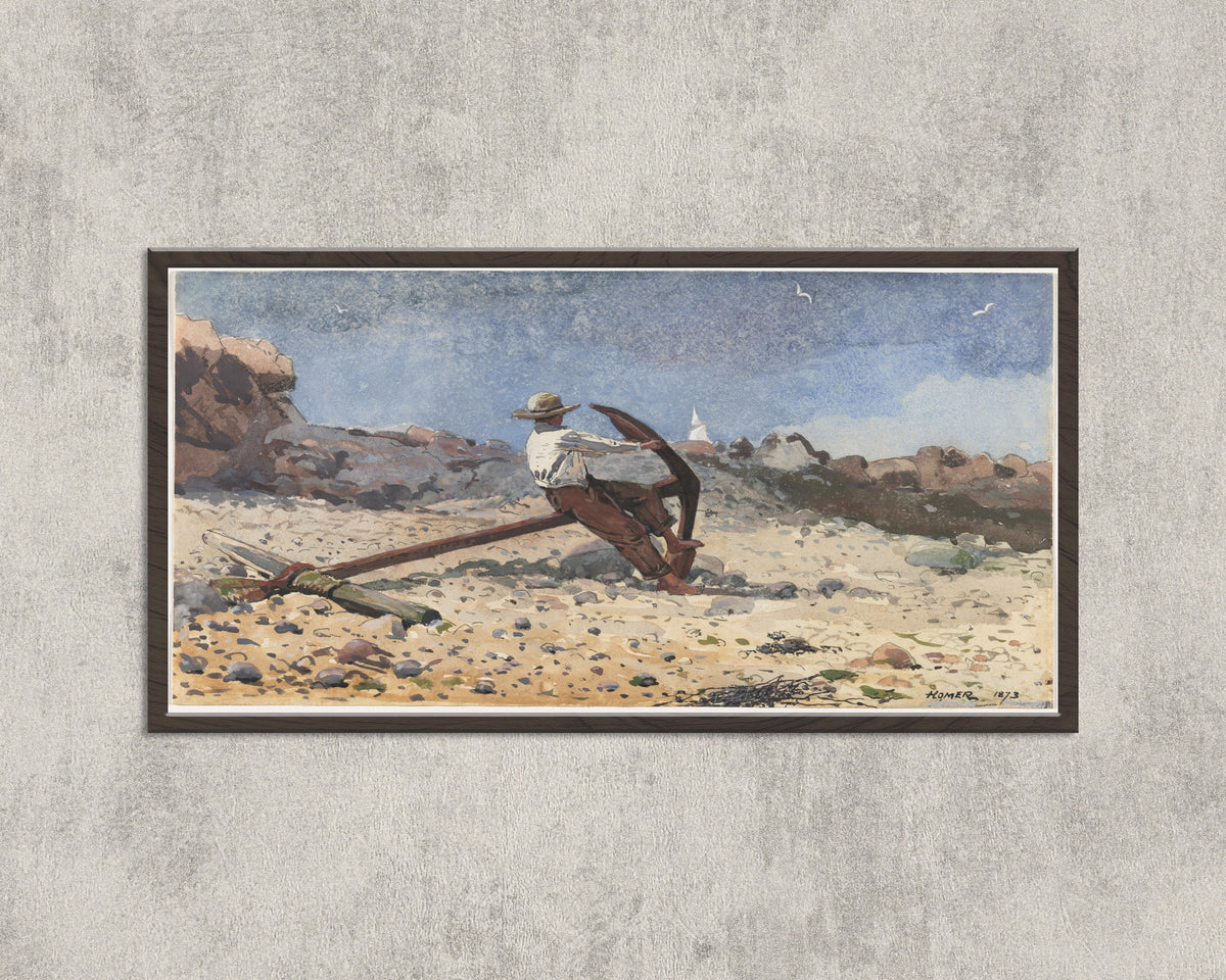 Winslow Homer — Boy with Anchor | Landscape Fine Art Print