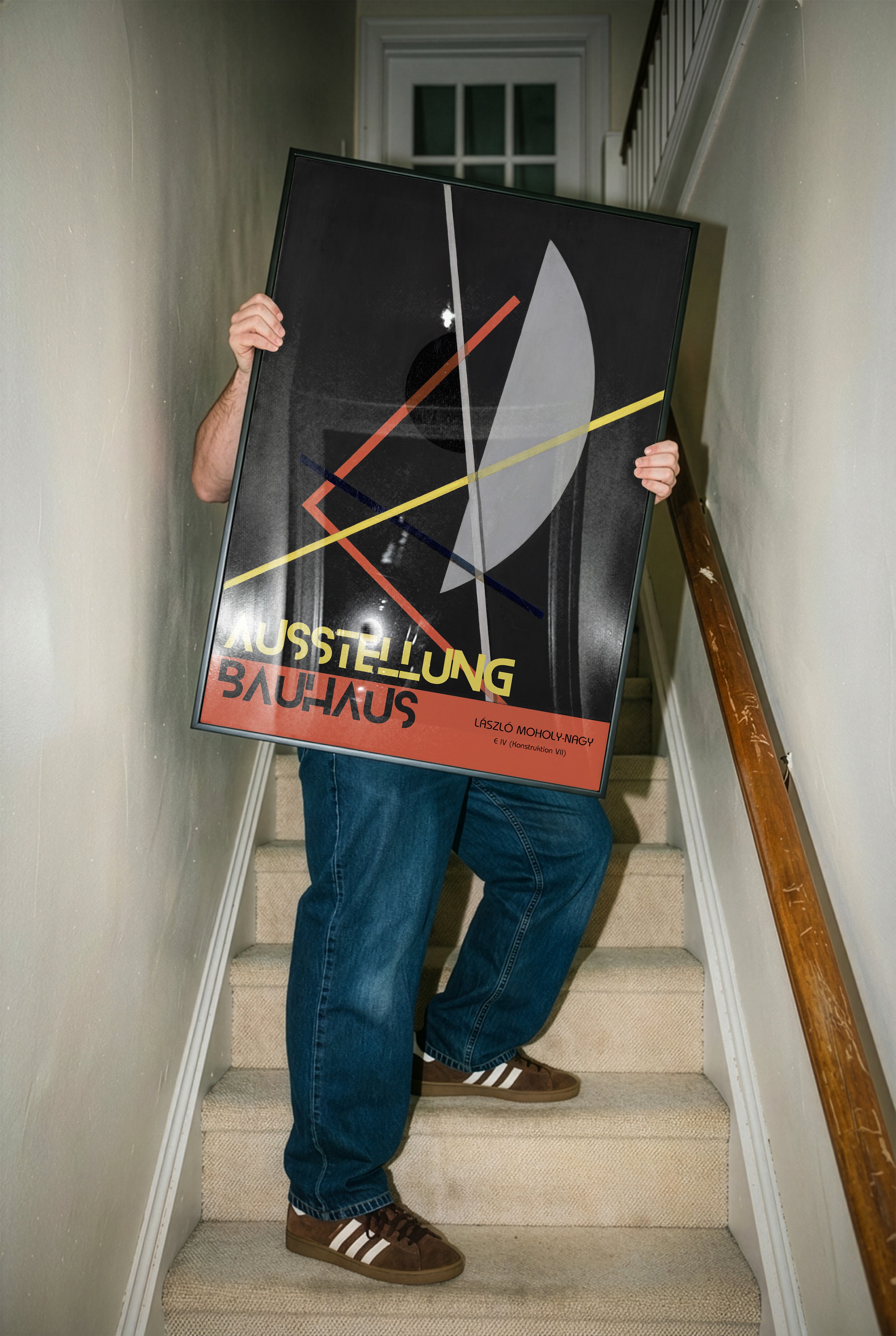 Bauhaus Exhibition Poster: Laszo Moholy-Nagy Geometric Art Print