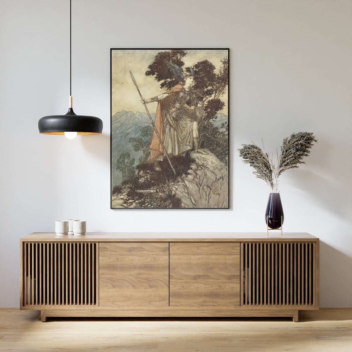 Arthur Rackham — Brünnhilde | Wagner Illustration Print
